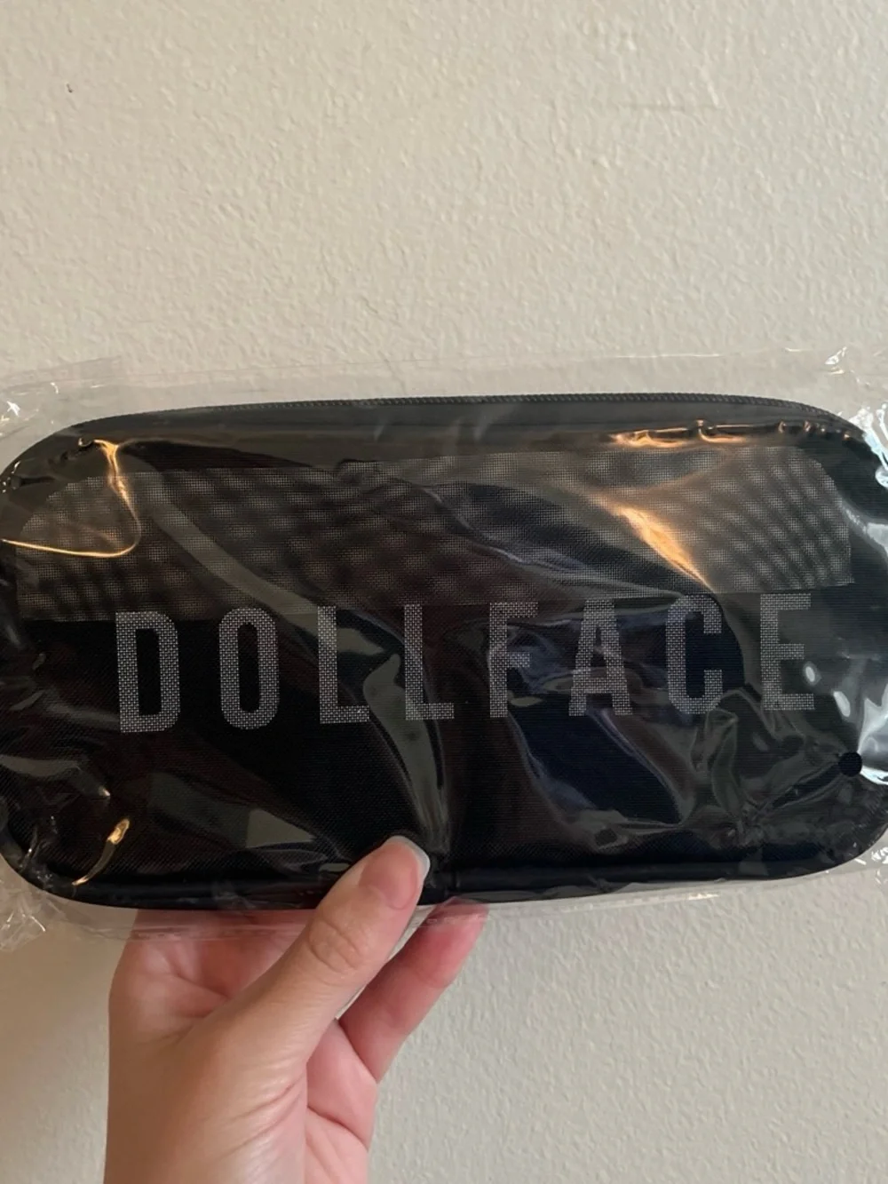 Dollface Black Travel Electronics Pouch